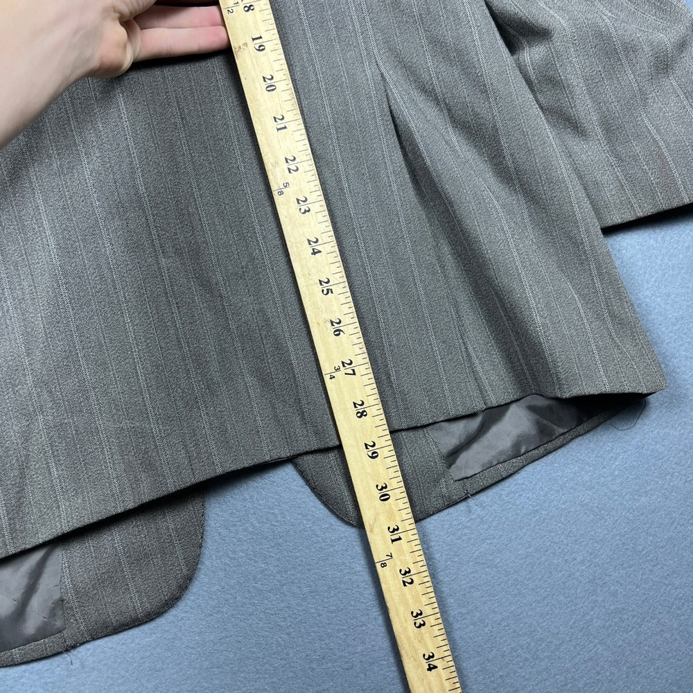 Armani Collezioni Mens Grey Pinstripe Herringbone Blazer Made in Italy Size 40R - Picture 14 of 16
